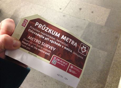 Stac lstek pepravnho przkumu v praskm metru.