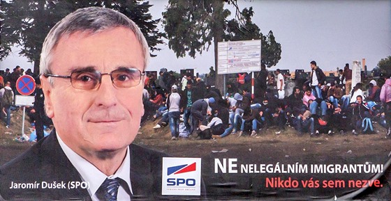 Jaromír Dušek zahájil billboardovou kampaň namířenou proti utečencům.