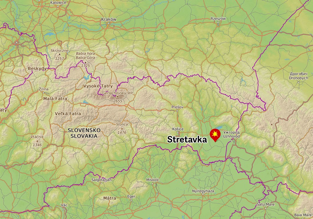 mapa východního slovenska Fotogalerie: MAPA: Obec Stretavka na východním Slovensku mapa východního slovenska