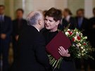 Budoucí polská premiérka Beata Szydlová s Jaroslawem Kaczynskim. (13. listopadu...