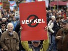 Lidé protestují v Berlín na demonstraci svolané Alternativou pro Nmecko (7....