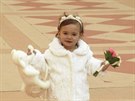 Charlottka Ella jako malá princezna na svatb svých rodi v Las Vegas (2008)
