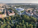 Studie nového hokejového stadionu za Luánkami projektantské firmy A PLUS....