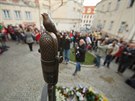 Slavnostn odhalen pomnku Milady Horkov ve Snmovn ulici (16. listopadu...