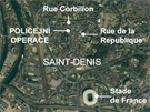 Francouzská policie provádí ve tvrti Saint-Denis na severu Paíe rozsáhlý...