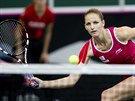 NA SÍTI. Karolína Plíková ve finále Fed Cupu.