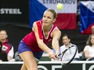 RETURN. Karolína Plíková ve finále Fed Cupu.