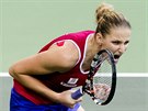 RADOST. Karolína Plíková ve finále Fed Cupu.