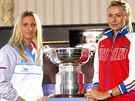 Aktérky první nedlní dvouhry: Petra Kvitová (vlevo) a Maria arapovová.