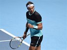 panlský tenista Rafael Nadal v duelu Turnaje mistr s Andym Murrayem z Velké...