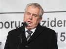 Miloš Zeman při projevu k 17. listopadu na Albertově (17.11.2015)