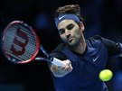 Roger Federer v duelu Turnaje mistr proti Niikorimu
