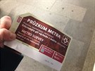 Sítací lístek pepravního przkumu v praském metru.
