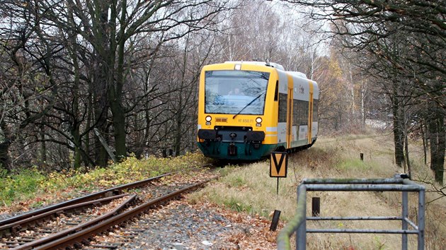 Polský úsek železniční trati Liberec - Žitava.