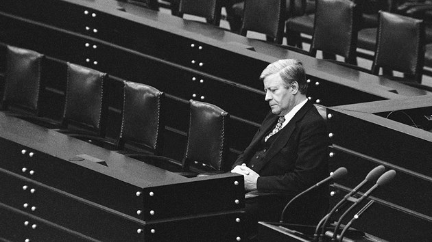 Bval nmeck kancl Helmut Schmidt na snmku z listopadu 1980