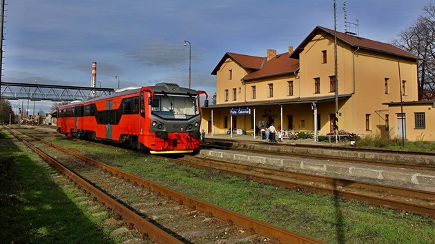 Nová vlaková souprava vyrobená ve Zvolenu na Slovensku pi prezentaní jízd v...