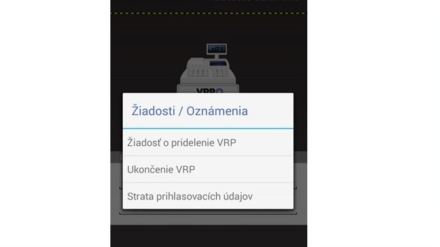 Slovensk aplikace virtuln registran pokladna (Pokladnica). Nejprve mus podnikatel podat dost o pstup do systmu.