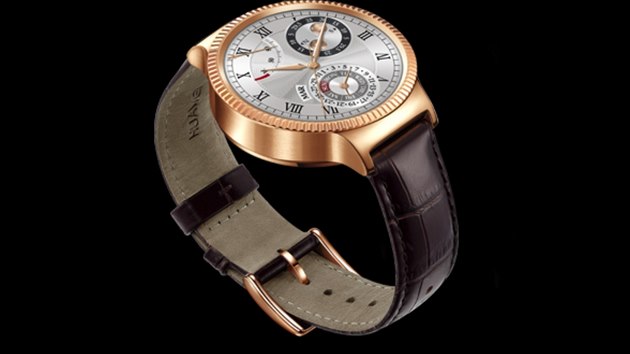 Zlat Huawei Watch s emnkem z krokodl ke