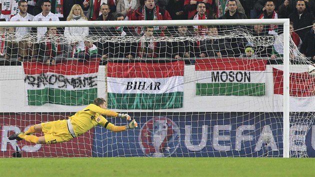 Norsk brank Orjan Nyland inkasuje v utkn v Maarsku v bari o Euro.