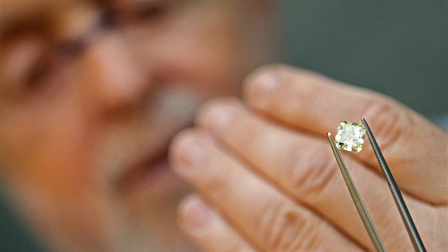 Leibish Polnauer s barevnými diamanty v celkové hodnotě 100 milionů korun.
