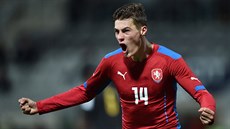 Kvalifikace na ME do 21 let - český útočník Patrik Schick se raduje z gólu...