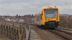Železniční trať Liberec - Žitava překonává německo-polskou hranici a řeku...
