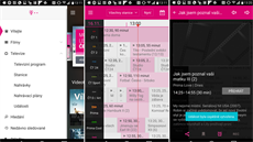 Takto vypadá rozhraní od T-Mobile. EPG je pehledné, záznam nastavíte jedním...