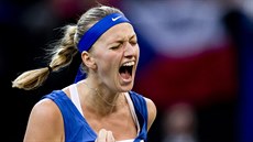 IRÁ RADOST. Petra Kvitová zvládla úvodní duel finále Fed Cupu