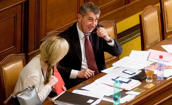 Ministr financí Andrej Babiš při pátečním jednání Poslanecké sněmovny (27....