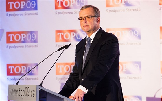 Miroslav Kalousek pi nominaním projevu na pedsedu TOP 09