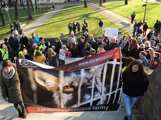 Protest ochránc zvíat.