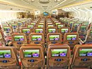 Emirates jako první z aerolinek zavedly obrazovky ve vech sedadlech ekonomické...