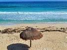 Karibský ráj: liduprázdná plá na mexickém ostrov Cozumel. I sem te moná...