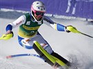 Frida Hansdötterová na trati slalomu v Aspenu