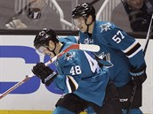 Tom Hertl ze San Jose se raduje, en prolomil dlouh ekn na gl.