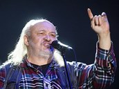 Frantiek Segrado na generálce na vzpomínkový koncert Petr Hapka ije! v...