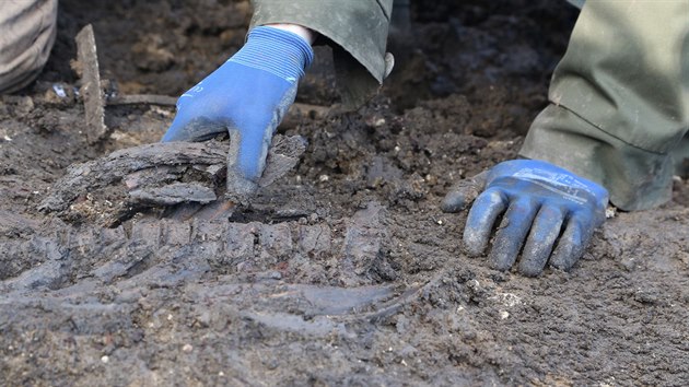 Archeologov z stavu archeologick pamtkov pe severozpadnch ech vyzvedli 27. listopadu 2015 posledn dva z celkem 48 hrob, kter odkryli u Nechranick pehrady.