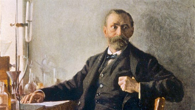 vdsk chemik a vynlezce Alfred Nobel ve sv pracovn