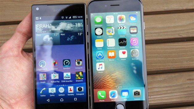 Apple iPhone 6s a Sony Xperia Z5 Compact