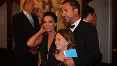 Gábina Partyšová s manželem a jeho dcerou