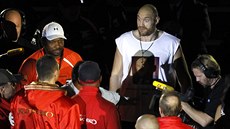 Tyson Fury nastupuje k duelu s Vladimírem Kličkem.