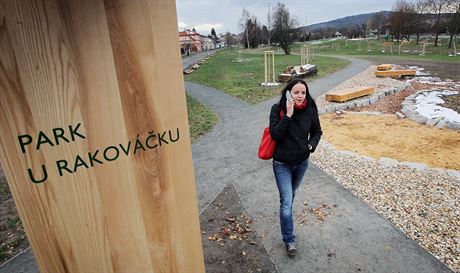 Nový park u Rakováku v Rokycanech. (23. listopadu 2015)