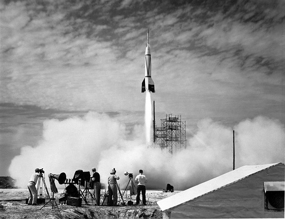 Start upravené rakety V2 (Bumper) z Mysu Canaveral na Florid v roce 1950