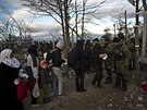 Uprchlíci na hranicích ecka a Makedonie (29. listopadu 2013)