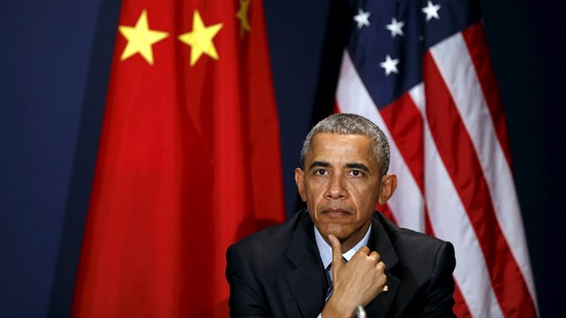 Barack Obama ped zahjenm klimatick konference v Pai (30. listopadu 2015)