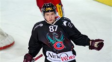 TALENT V AKCI. Martin Réway se raduje z jednoho ze svých dvou gól� do sít�...