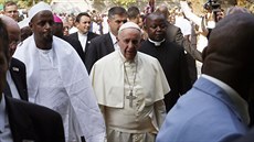 Pape Frantiek bhem své návtvy Stedoafrické republiky (30. listopad 2015)