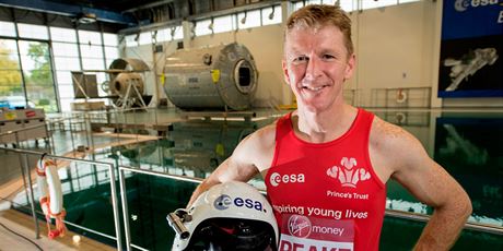 Astronaut Tim Peake v centru pro trénink astronaut v Nmecku