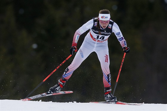 Petra Nováková na trati skiatlonu v norském Lillehammeru.