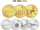 Zlaté dináry, které pedstavil IS v Dabiqu. (3. prosince 2015)